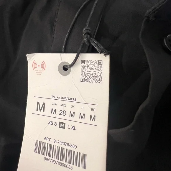 ZARA Short black poplin dress, ZW collection M NWT - Picture 12 of 12